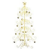 vidaXL Metalen Kerstboom Goud 150cm - 60% KORTING!