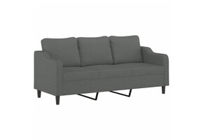 vidaXL Driezitsbank 180cm Stof Donkergrijs - Nu 35% Korting!