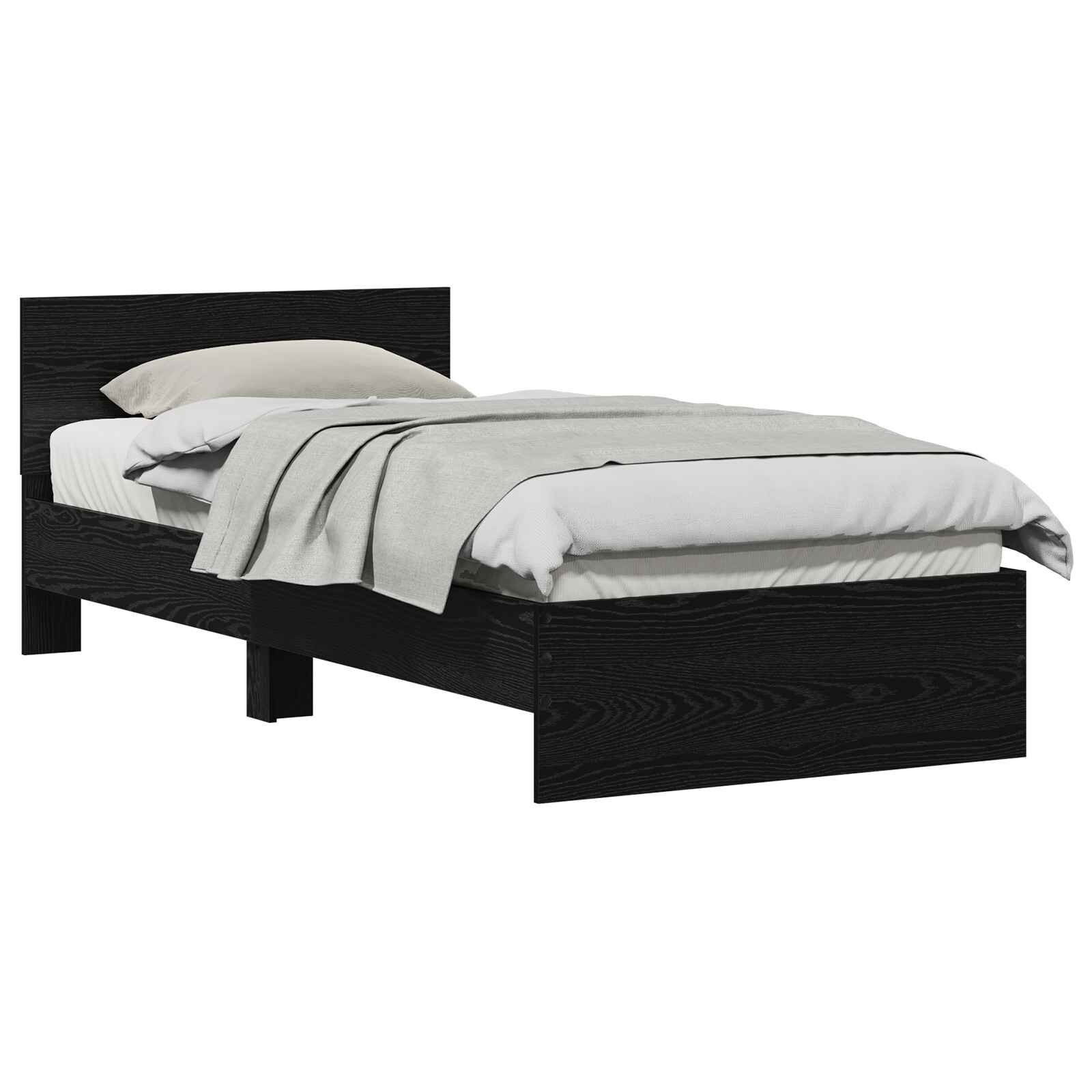 vidaXL Bedframe Zwart eiken 90x190 cm - 30% Korting!