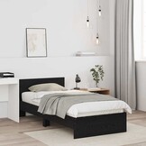 vidaXL Bedframe Zwart eiken 90x190 cm - 30% Korting!