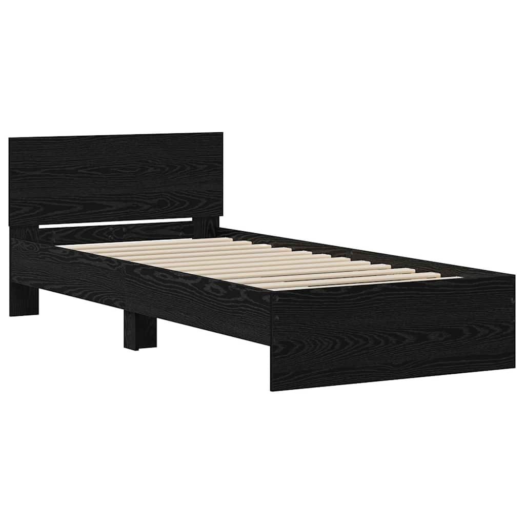 vidaXL Bedframe Zwart eiken 90x190 cm - 30% Korting!