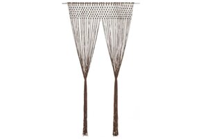 vidaXL Macramé Gordijn Taupe 140x240 cm - 35% Korting