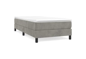 vidaXL Bedframe Fluweel Lichtgrijs 80x200 cm - 55% Korting