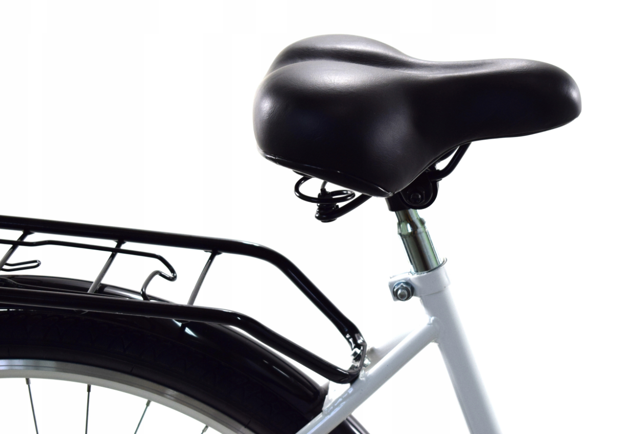 Damesfiets Dallas 28" Retro - Wit/Zwart - 40% Korting!