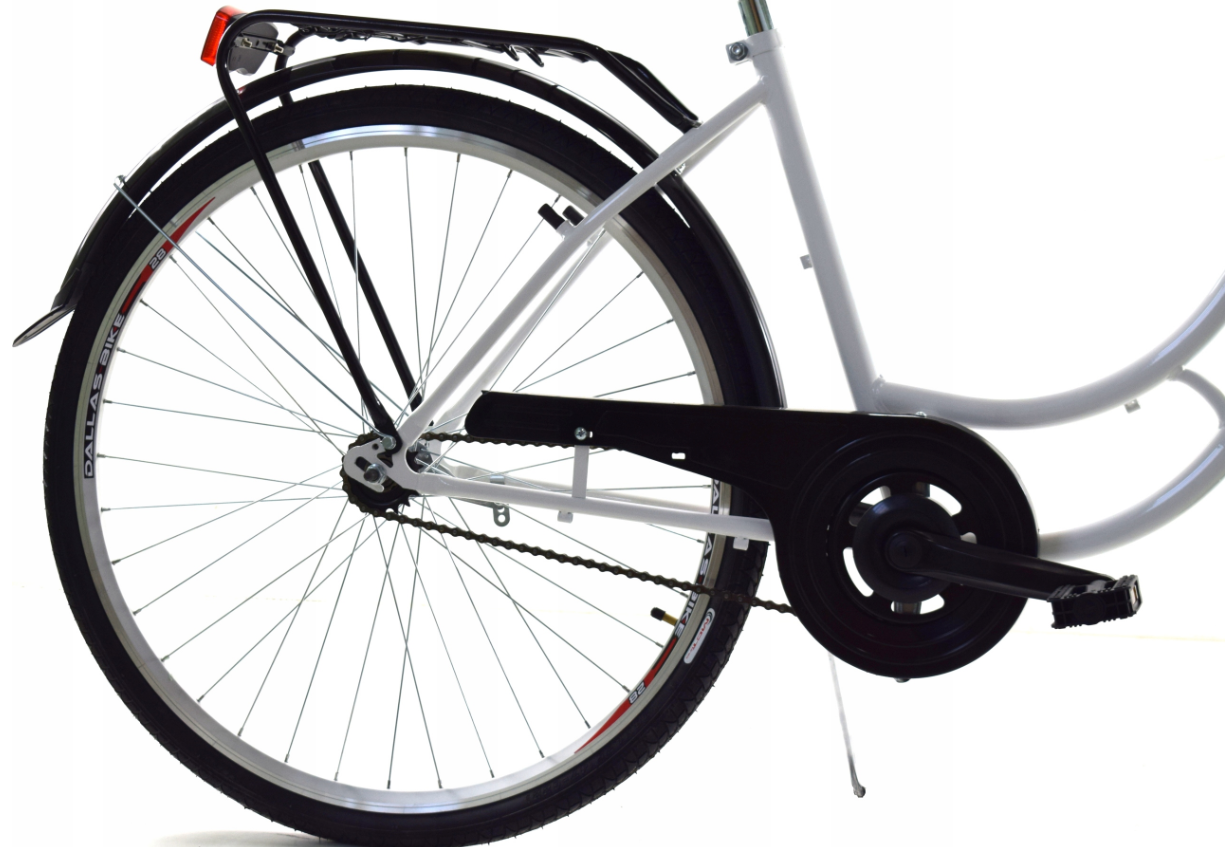 Damesfiets Dallas 28" Retro - Wit/Zwart - 40% Korting!