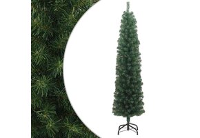 vidaXL Kunstkerstboom 180cm - Smal & PVC - Groen - 30% Korting