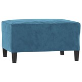 vidaXL Voetenbank Fluweel Blauw 70x55x41 cm - 55% Korting!