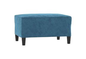 vidaXL Voetenbank Fluweel Blauw 70x55x41 cm - 55% Korting!