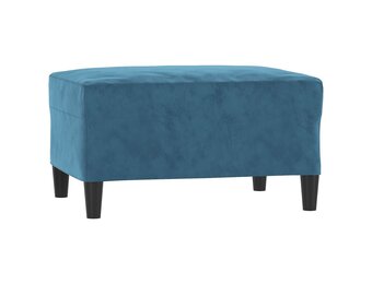 vidaXL Voetenbank Fluweel Blauw 70x55x41 cm - 55% Korting!
