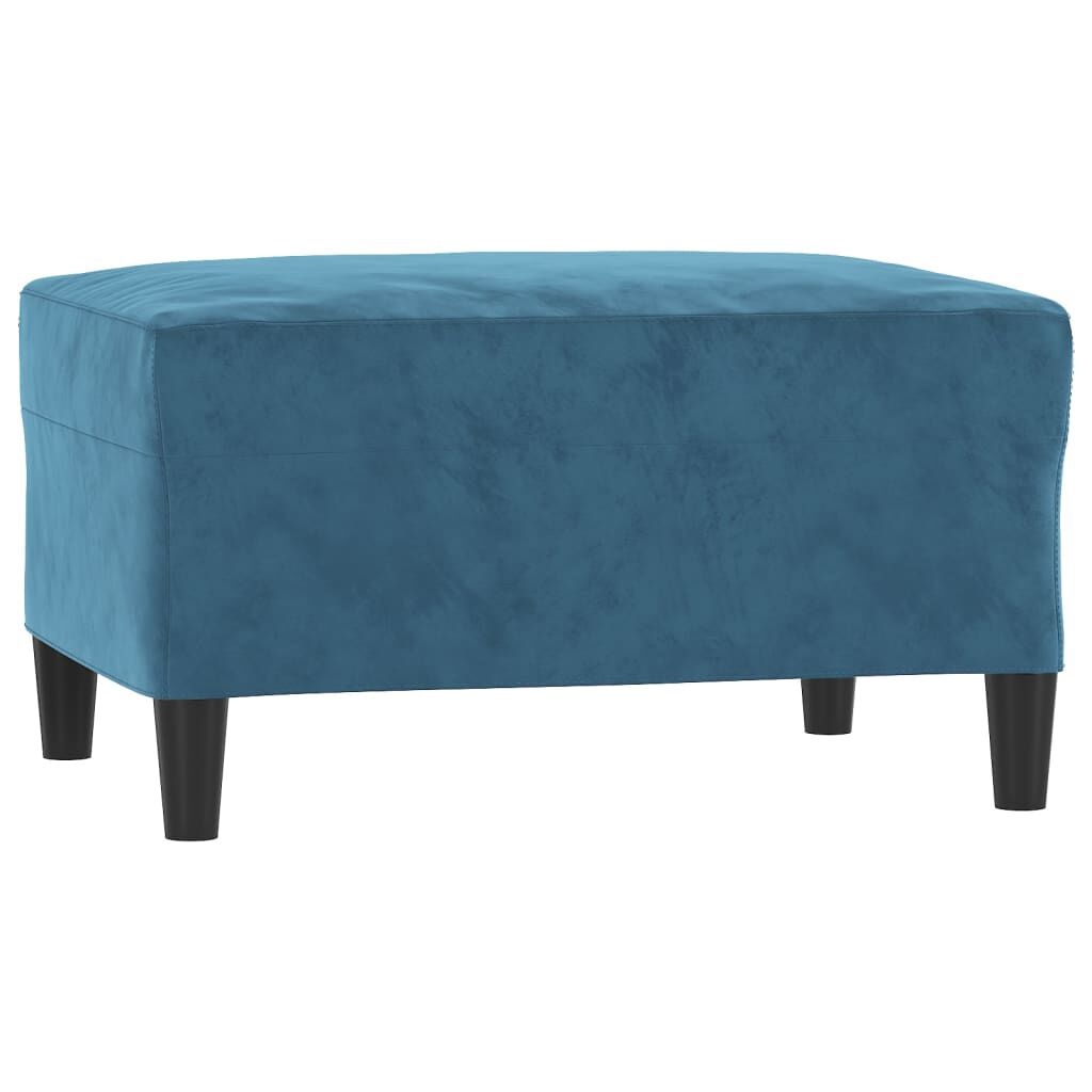 vidaXL Voetenbank Fluweel Blauw 70x55x41 cm - 55% Korting!