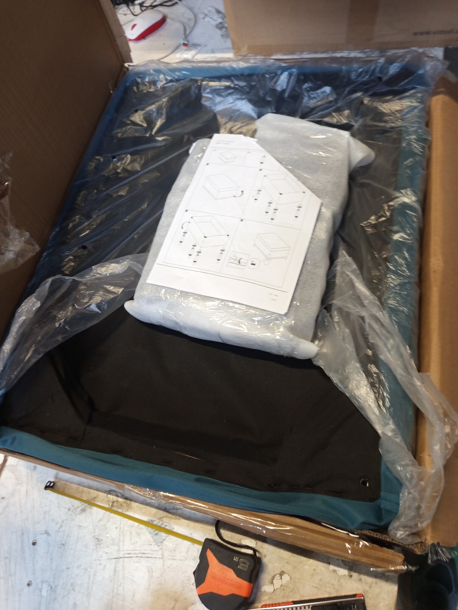 vidaXL Voetenbank Fluweel Blauw 70x55x41 cm - 55% Korting!