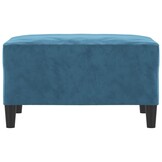 vidaXL Voetenbank Fluweel Blauw 70x55x41 cm - 55% Korting!