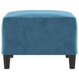 vidaXL Voetenbank Fluweel Blauw 70x55x41 cm - 55% Korting!