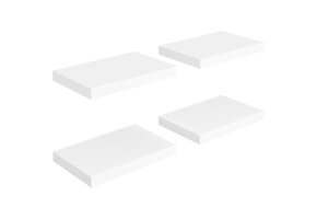 vidaXL Zwevende Wandschappen (4 st.) - Wit - 35% Korting