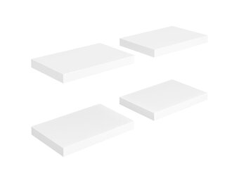 vidaXL Zwevende Wandschappen (4 st.) - Wit - 35% Korting