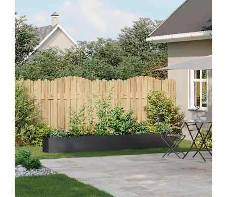 vidaXL Plantenbak 280x40x40cm Koudgewalst Staal Zwart - 59% Korting