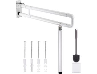 Opklapbare WC-handgreep 75cm Roestvrij Staal - 65% Korting