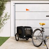 VidaXL Hondenfietstrailer - Oxford Stof & IJzer - Zwart | 55% Korting
