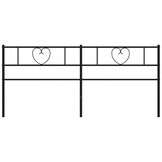 vidaXL Hoofdbord Metaal Zwart 200cm - 41% Korting!