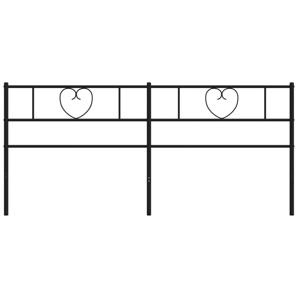 vidaXL Hoofdbord Metaal Zwart 200cm - 41% Korting!
