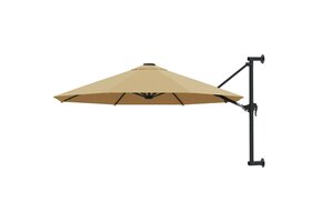 vidaXL Wandparasol Taupe 300 cm - 47% Korting