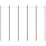 vidaXL Kamerscherm Wit - 30% Korting | 250x200cm | 5 Panel
