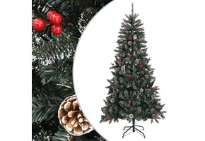 vidaXL Kunstkerstboom 210 cm PVC Groen - 35% Korting!