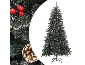 vidaXL Kunstkerstboom 210 cm PVC Groen - 35% Korting!