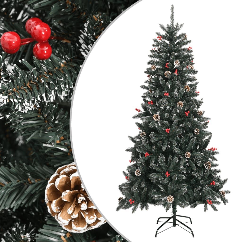 vidaXL Kunstkerstboom 210 cm PVC Groen - 35% Korting!