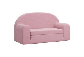 vidaXL Kinderslaapbank 2-zits - Roze Pluche - 35% Korting