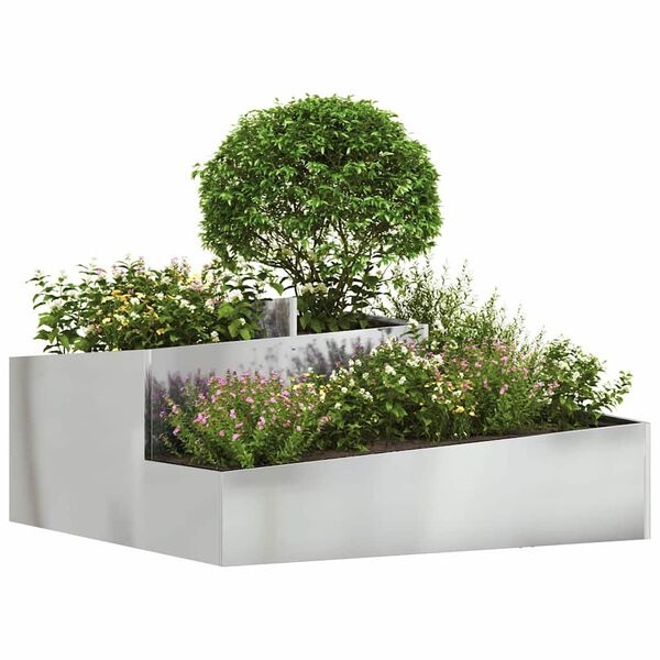 vidaXL Bloempot Zilver 100x100x50 cm - 60% Korting!