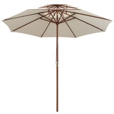 vidaXL Dubbeldekker Parasol 270x270cm Crèmewit | 47% Korting