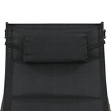 vidaXL Ligbed poly rattan en textileen bruin