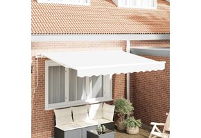 vidaXL Vervangingsdoek voor zonnescherm Wit 350 x 200 cm Canvas