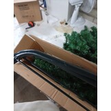 vidaXL Kunstkerstboom met standaard smal 240 cm PVC groen