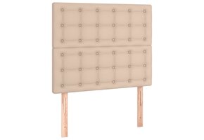 vidaXL Hoofdborden 2 st 90x5x78/88 cm kunstleer cappuccinokleurig