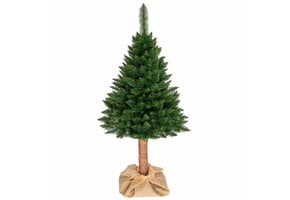 Kunstkerstboom 190 cm - spar met houten stam