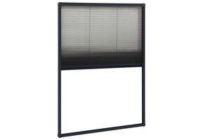 vidaXL Raamhor plissé 80x120 cm aluminium antracietkleurig