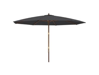 vidaXL Parasol met houten paal 400x273 cm zwart