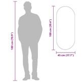 vidaXL Wandspiegel 100x45 cm ovaal goudkleurig