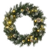 vidaXL Kerstkrans met LED 60 cm PVC | -41%