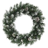 vidaXL Kerstkrans met LED 60 cm PVC | -41%