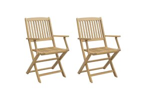 vidaXL Tuinstoelen 2 st inklapbaar 58x54,5x90 cm massief acaciahout