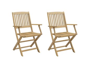 vidaXL Tuinstoelen 2 st inklapbaar 58x54,5x90 cm massief acaciahout