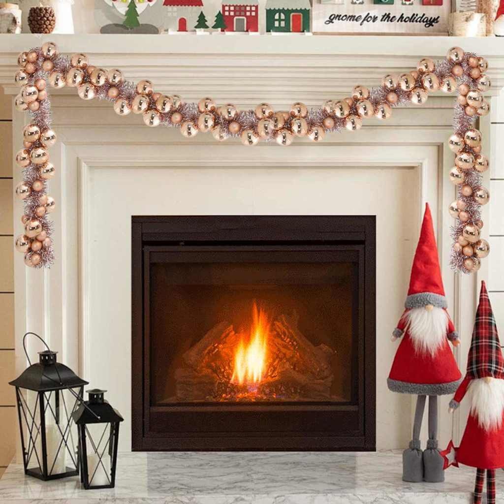 vidaXL Kerstbal Guirlande Rose Gold 186 cm Polystyreen