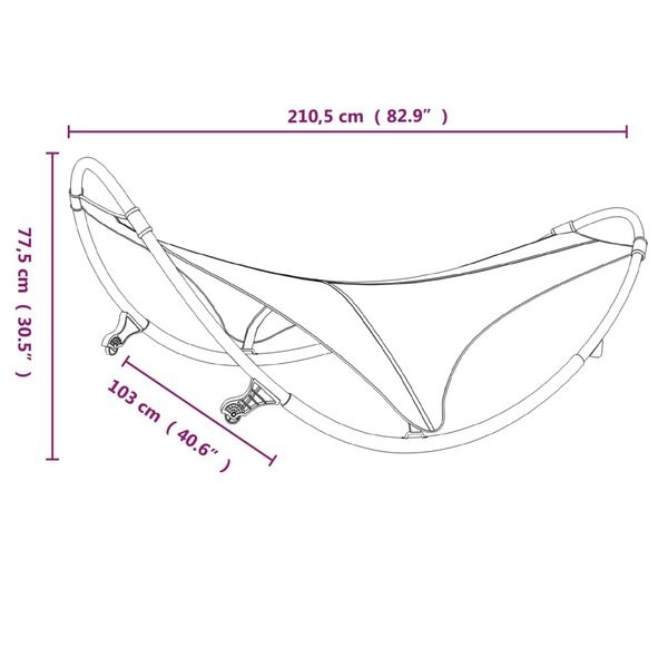 vidaXL Ligbed Schommelend - Staal/Textileen - Crème | 60% Korting