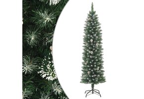 vidaXL Smalle Kunstkerstboom 210 cm PVC - 43% Korting