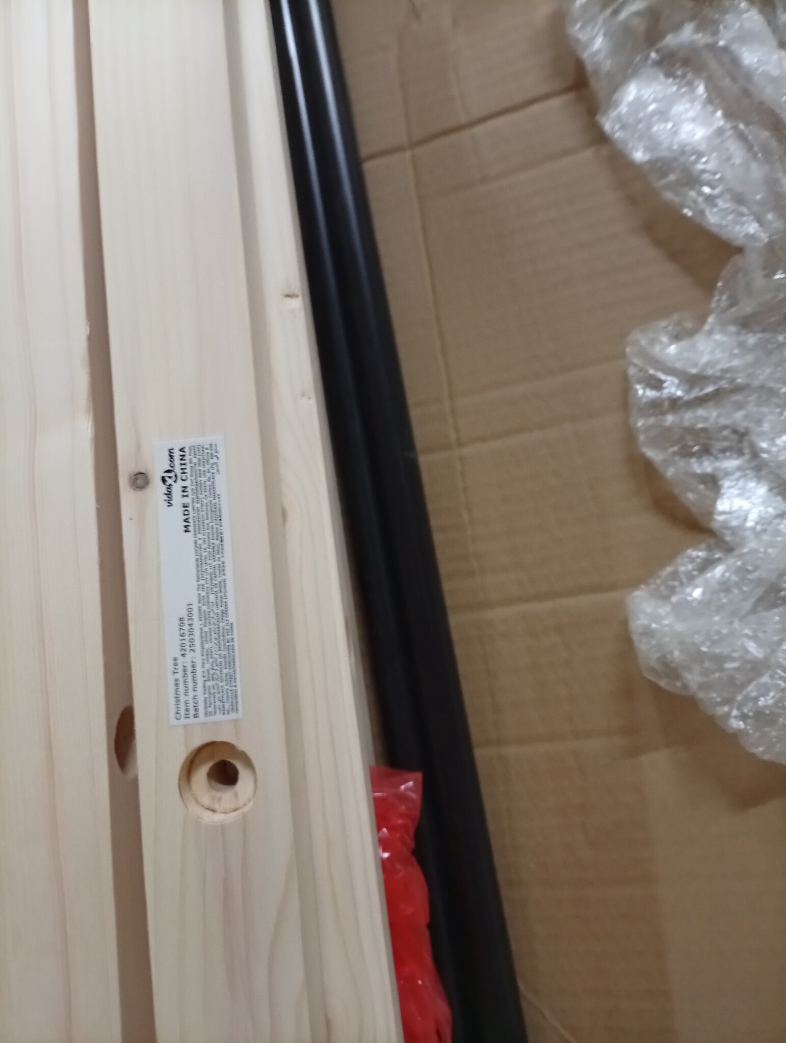 vidaXL Houten Kerstboom Naturel 210 cm Massief grenenhout - 59% Korting!