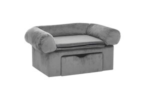 vidaXL Hondenbank met Lade - 75x50x38cm - Grijs - 60% Korting!