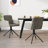 VidaXL Draaibare Eetkamerstoelen (2 stuks) Fluweel Lichtgrijs - 59% Korting!